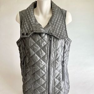 New Marc New York Andrew Marc Grey Nylon Polyester Puffer Vest size M